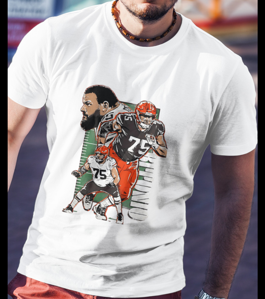 2025 Joel Bitonio Meet And Greet Browns Player Number 75 T-Shirt