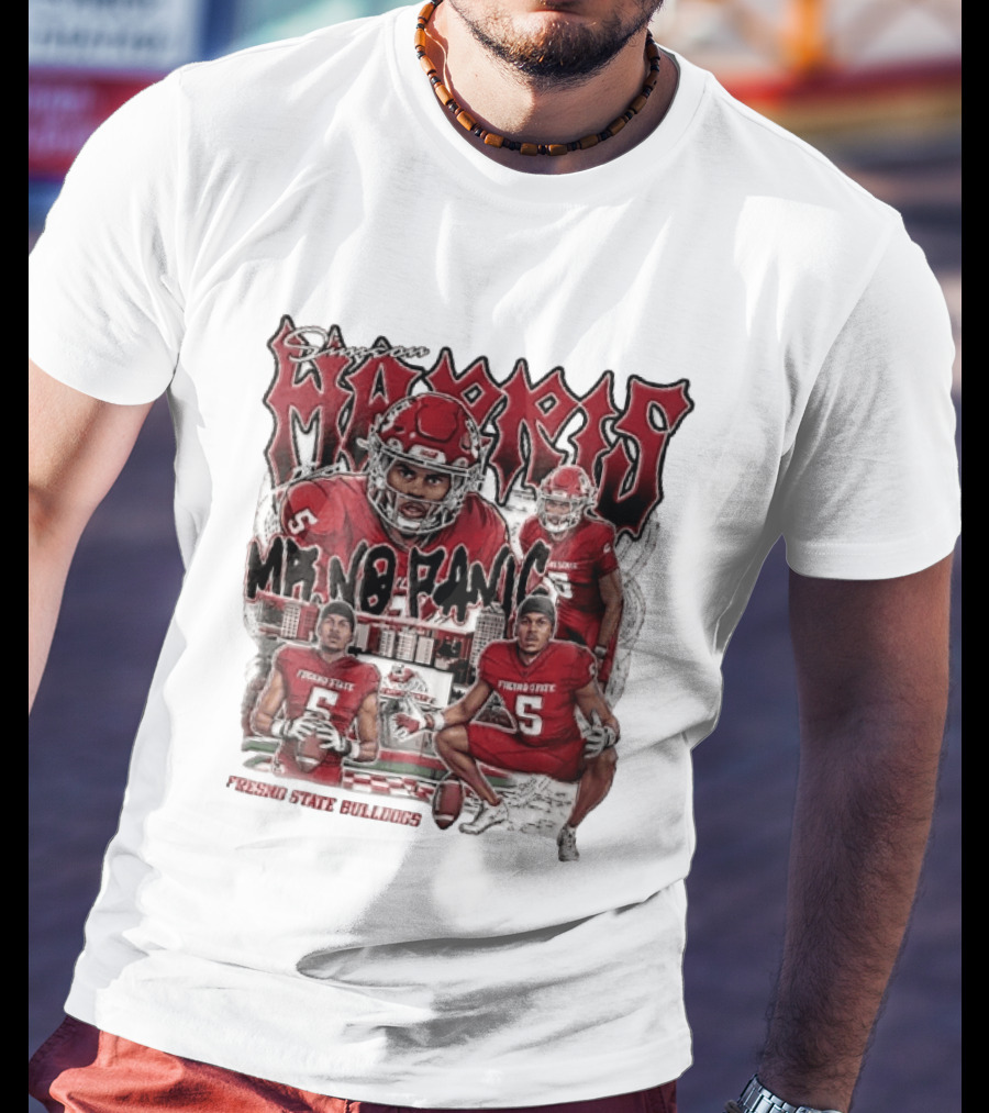 Simeon Harris Mr No Panic Fresno State Bulldogs Football Player Collage T-Shirt