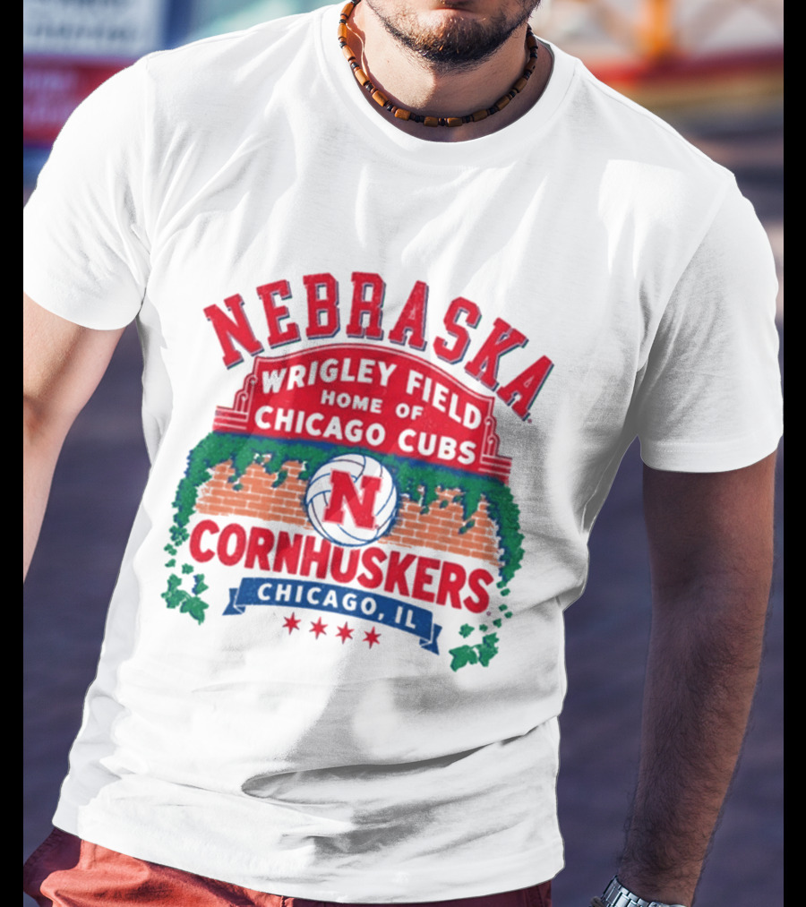 Nebraska Cornhuskers Volleyball Wrigley Field Home Of Chicago Cubs 2026 Chicago IL T-Shirt