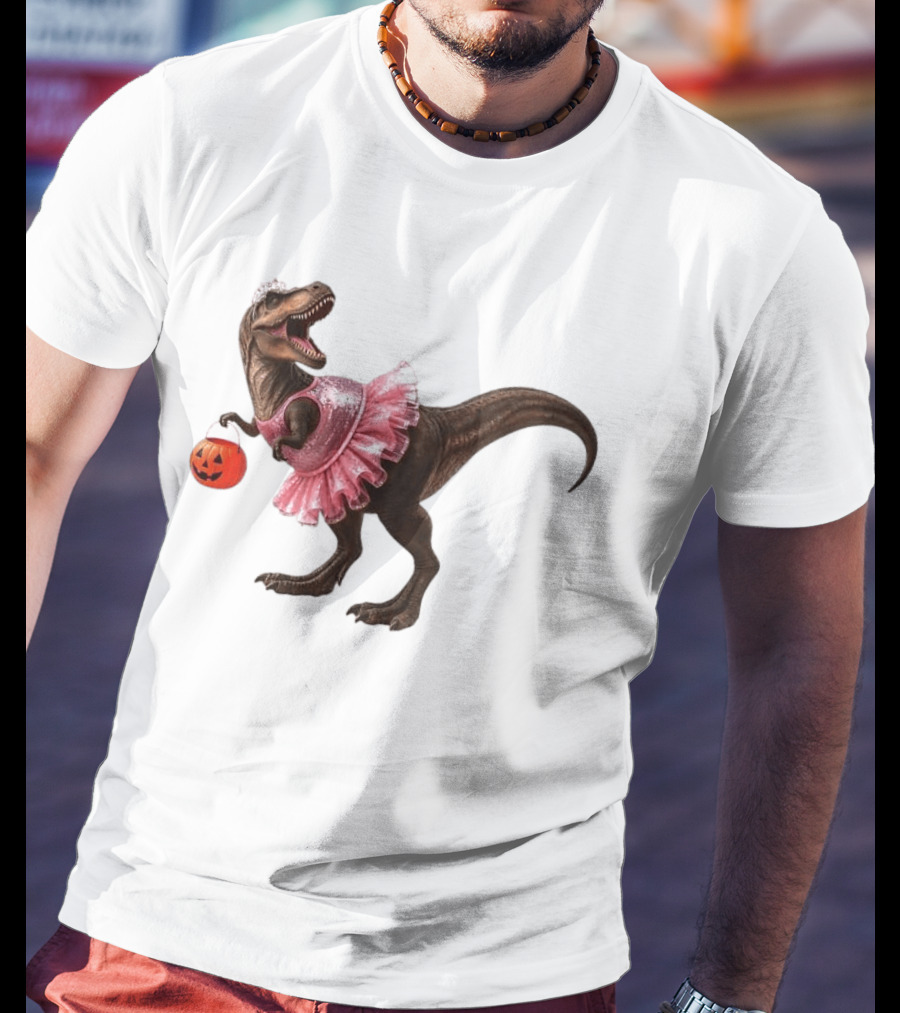Trick Or Treat Rex Princess Tutu Halloween T-Shirt