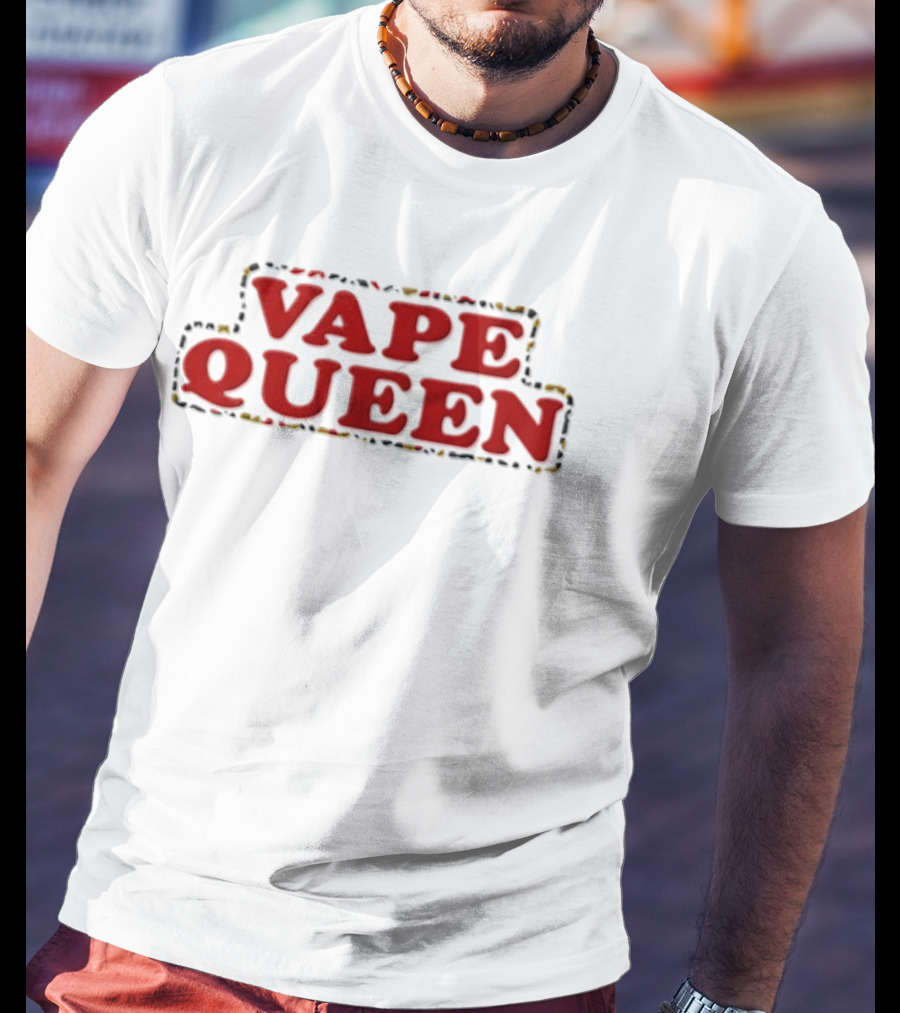 Vape Queen Vaping Statement Bold Red T-Shirt