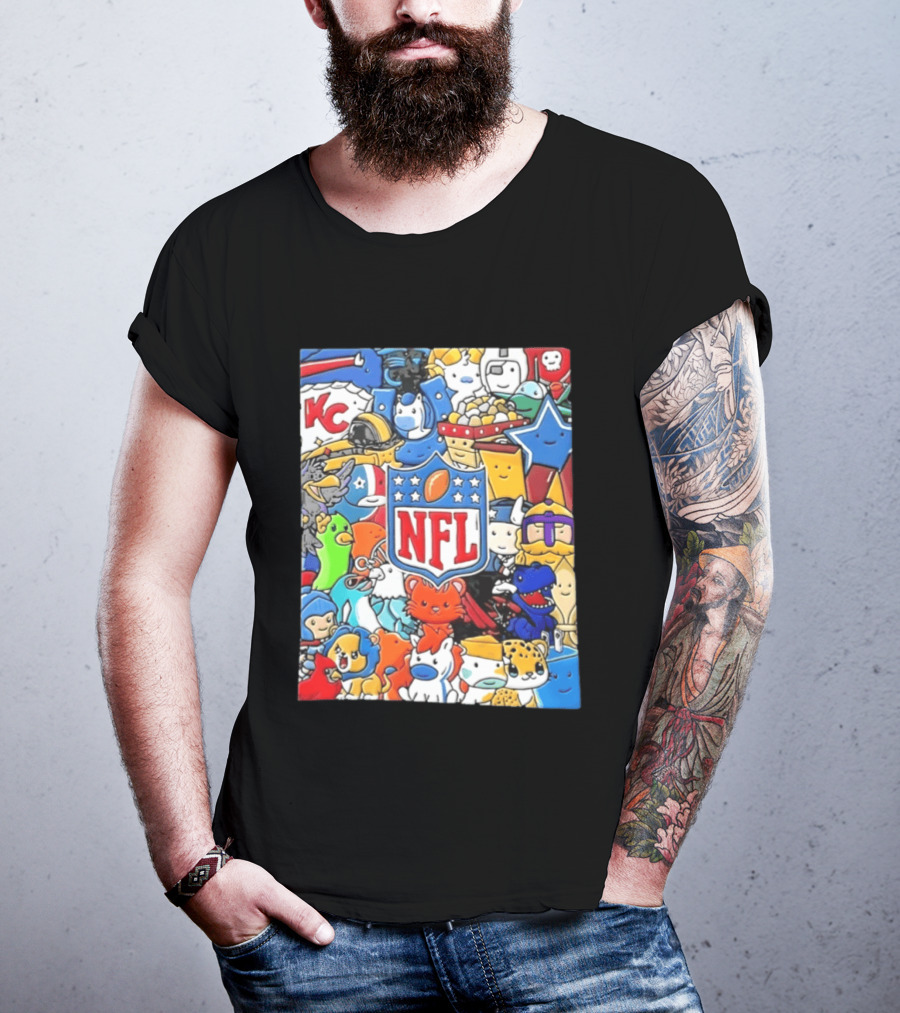 NFL KC Mascots And Football Is Officially Back 2026 T-Shirt