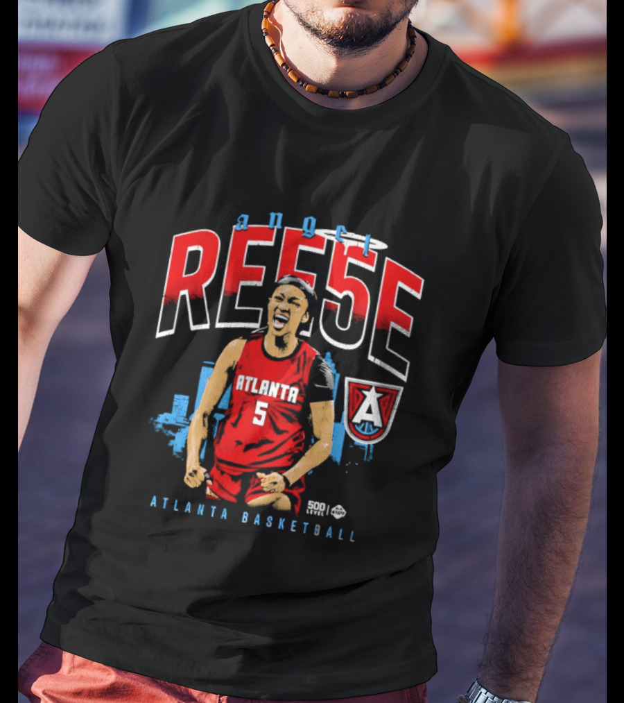 Angel Reese Atlanta Basketball Number 5 Shouting T-Shirt