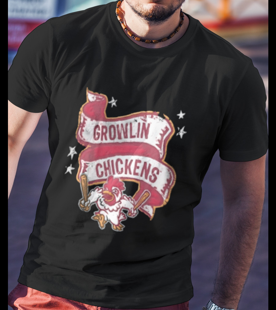 Growlin Chickens Northwest Arkansas Naturals Baseball MiLB Mascot Team Banner T-Shirt
