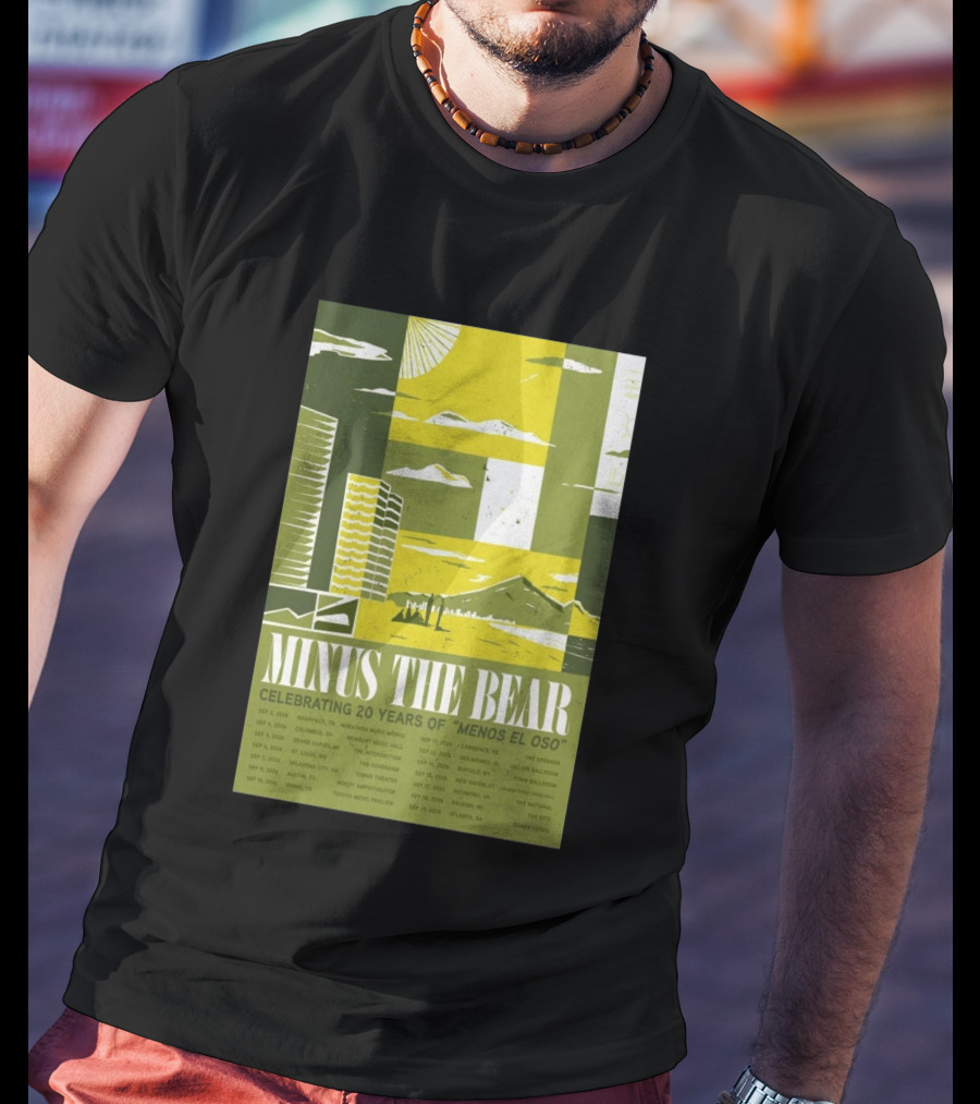 Minus The Bear Celebrating 20 Years Of Menos El Oso 2026 US Tour Dates T-Shirt