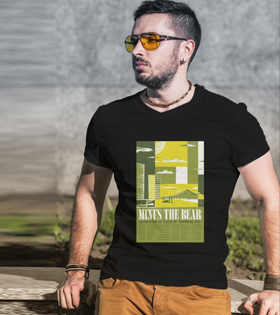 Minus The Bear Celebrating 20 Years Of Menos El Oso 2026 US Tour Dates T-Shirt
