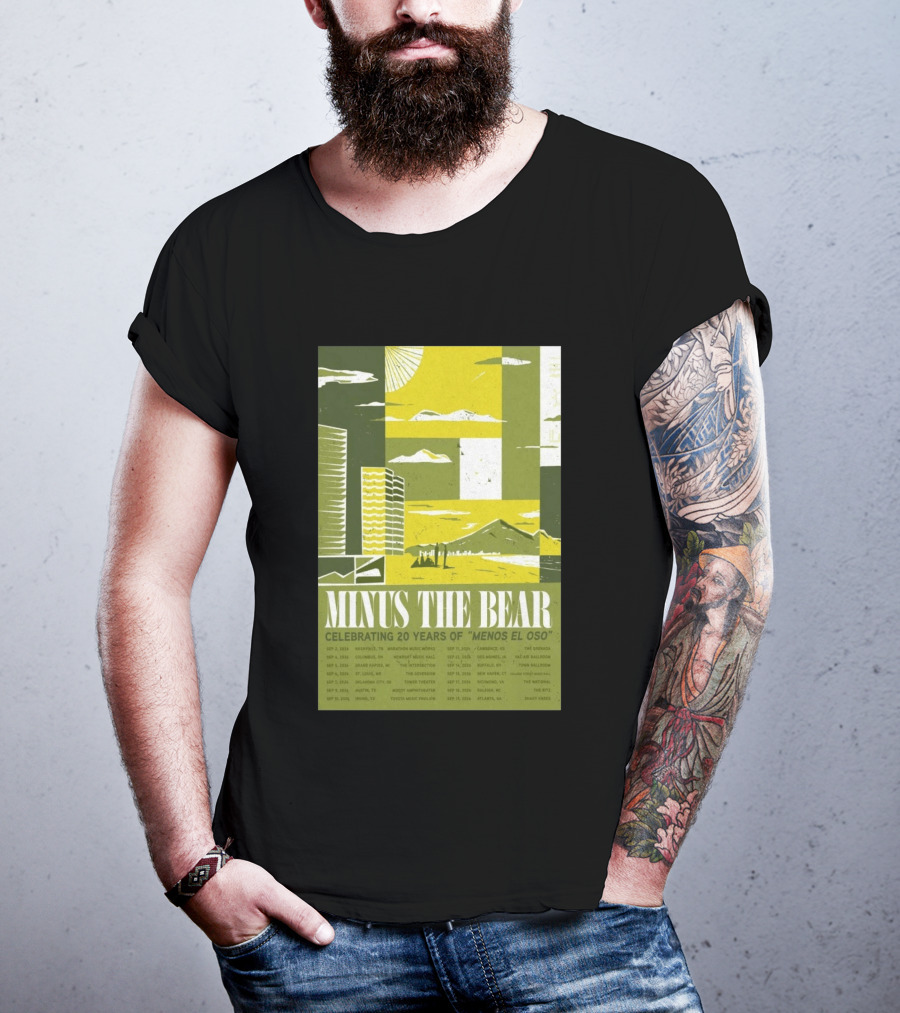 Minus The Bear Celebrating 20 Years Of Menos El Oso 2026 US Tour Dates T-Shirt