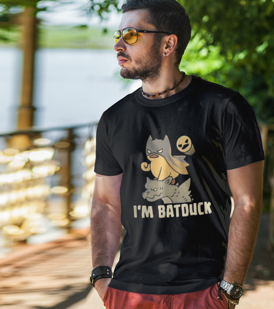 Im Batduck Yellow Duck Mask Gargoyle Spotlight Hero T-Shirt