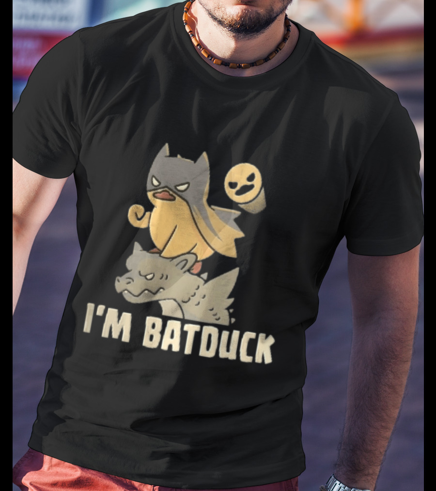 Im Batduck Yellow Duck Mask Gargoyle Spotlight Hero T-Shirt