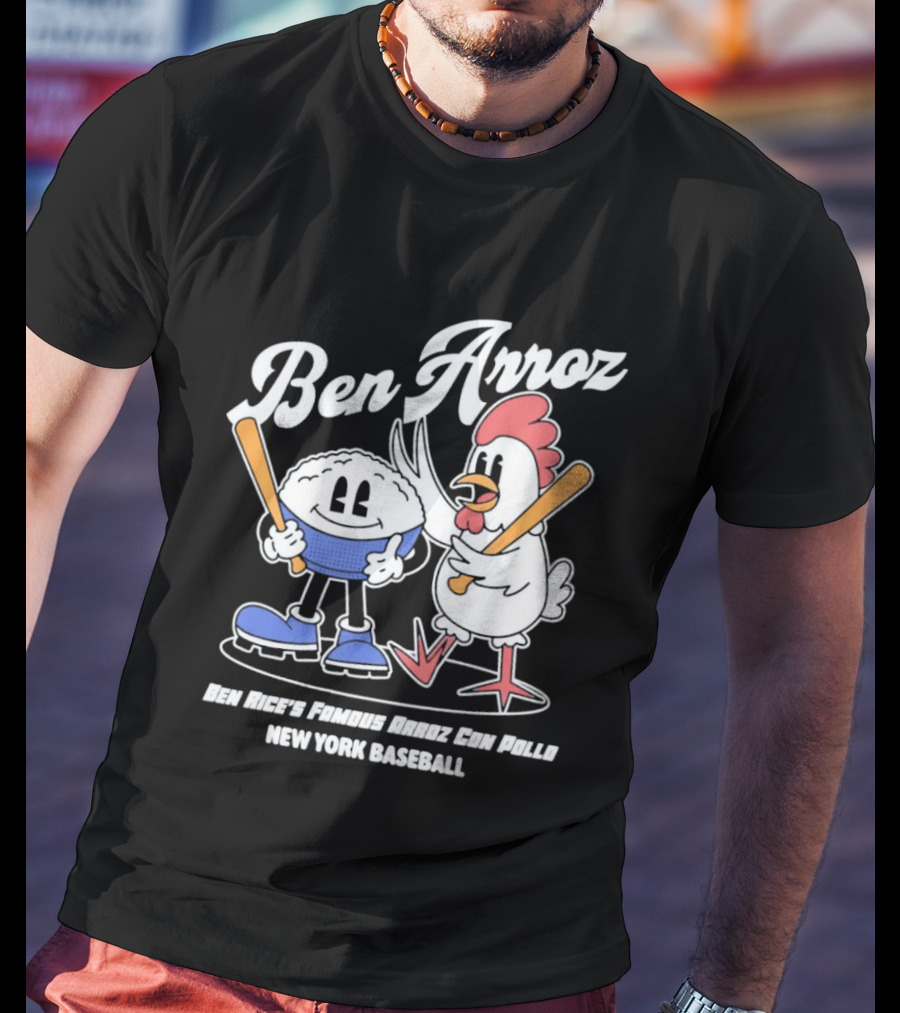 Ben Arroz New York Baseball Ben Rices Friends Arroz Con Pollo T-Shirt