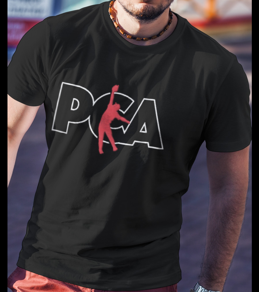 PCA Players Red Outfield Baseball Catching T-Shirt