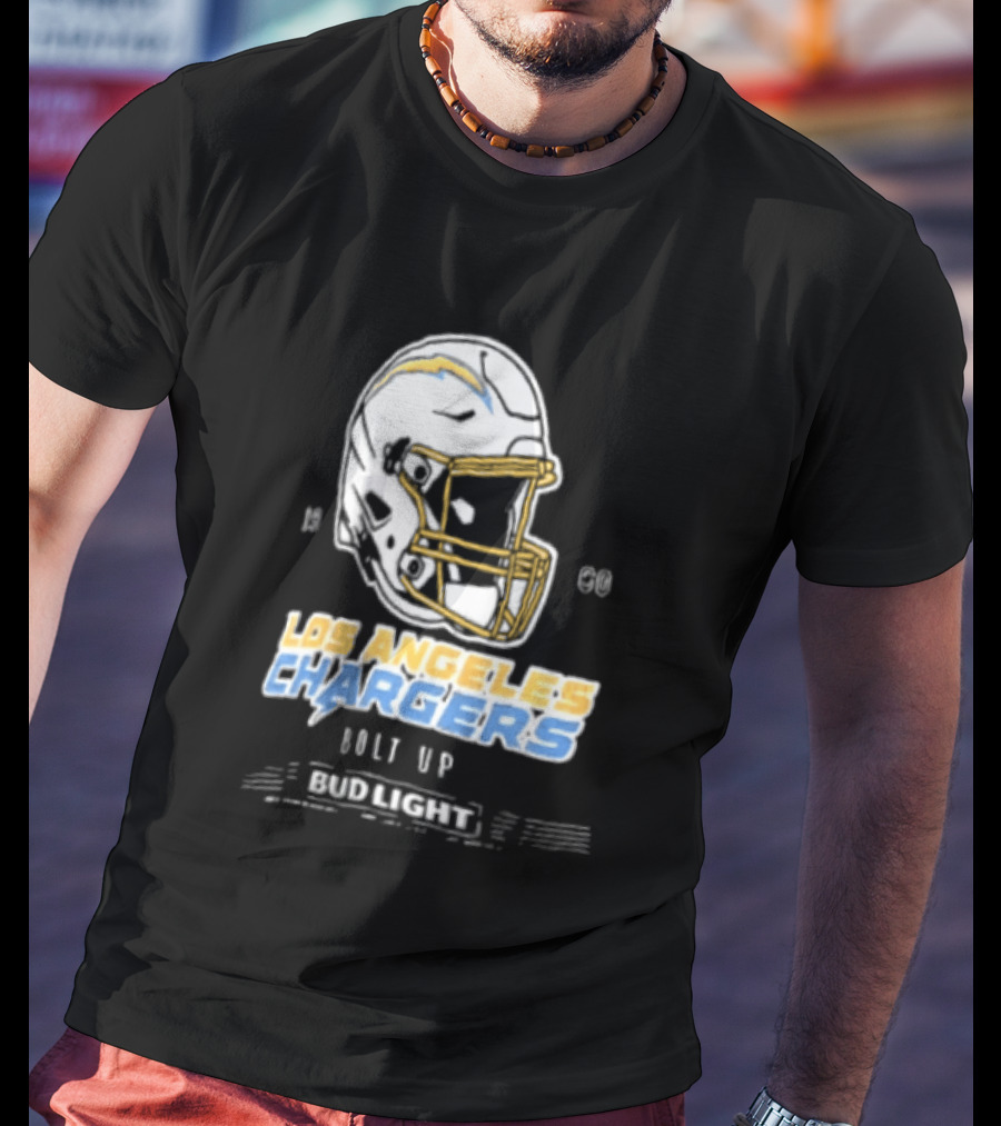 Los Angeles Chargers Bolt Up Bud Light Football 1960 T-Shirt