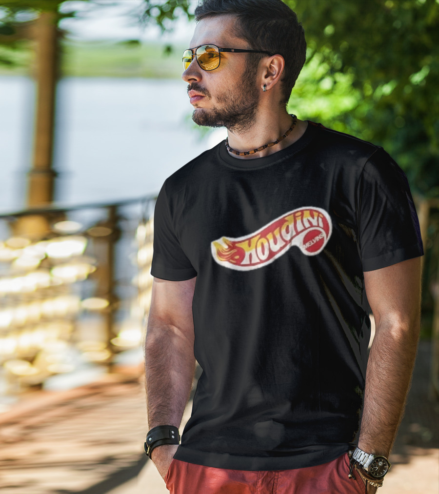 Melvins Houdini Red Yellow Flame Racing Toy Swoosh T-Shirt