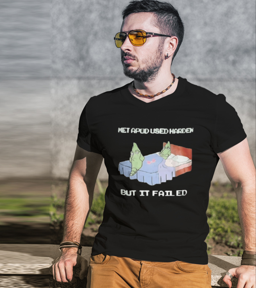 Metapod Used Harden But It Failed Cartoon Sad Characters In Bed T-Shirt
