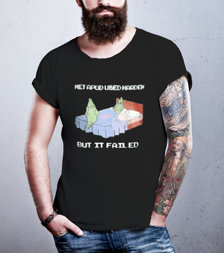 Metapod Used Harden But It Failed Cartoon Sad Characters In Bed T-Shirt