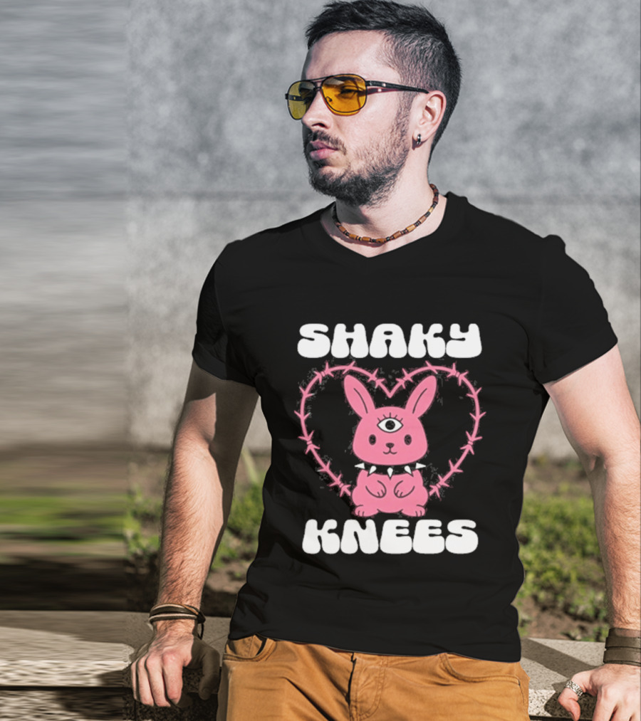 Shaky Knees 2025 Pink Bunny Heart T-Shirt