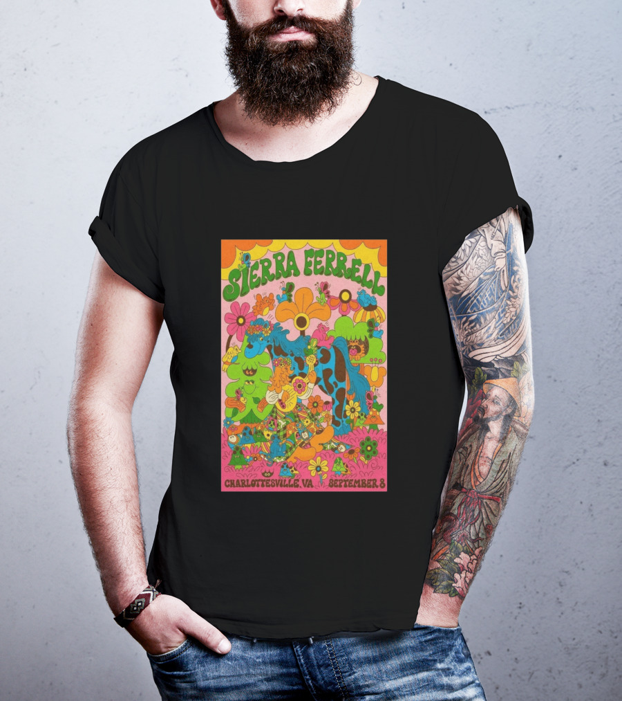Sierra Ferrell Concert September 8 Charlottesville VA Psychedelic Floral T-Shirt