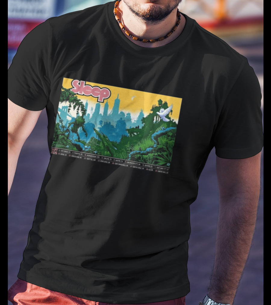 Sleep September 2026 Tour Dates Locations Skyline Jungle T-Shirt