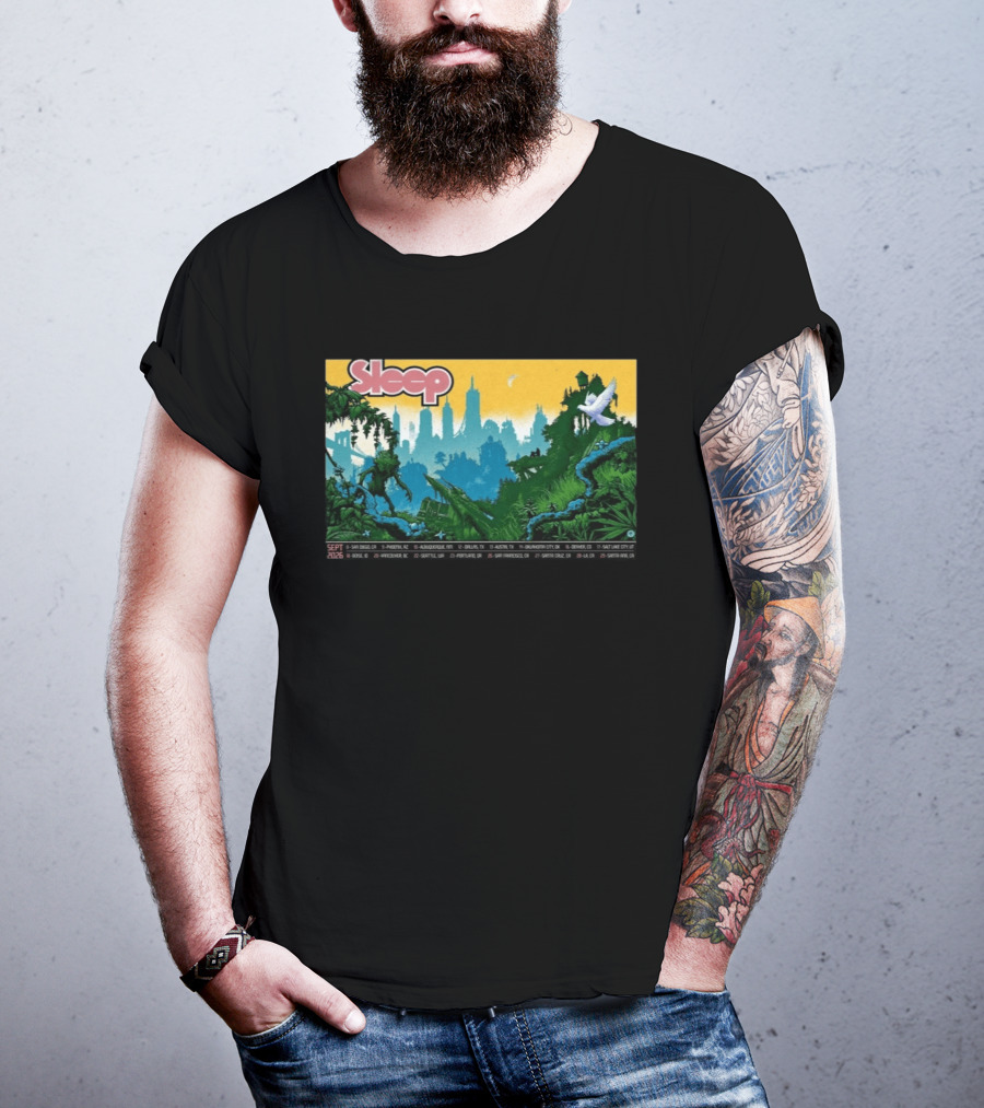Sleep September 2026 Tour Dates Locations Skyline Jungle T-Shirt