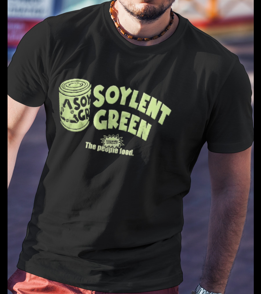 Soylent Green The People Food Tin Can Recycling Arrows T-Shirt