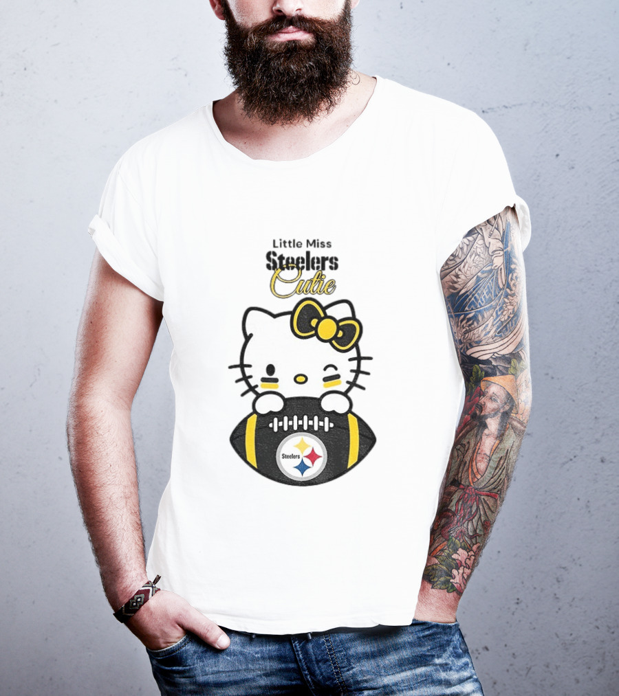 Hello Kitty Little Miss Steelers Cutie Football T-Shirt