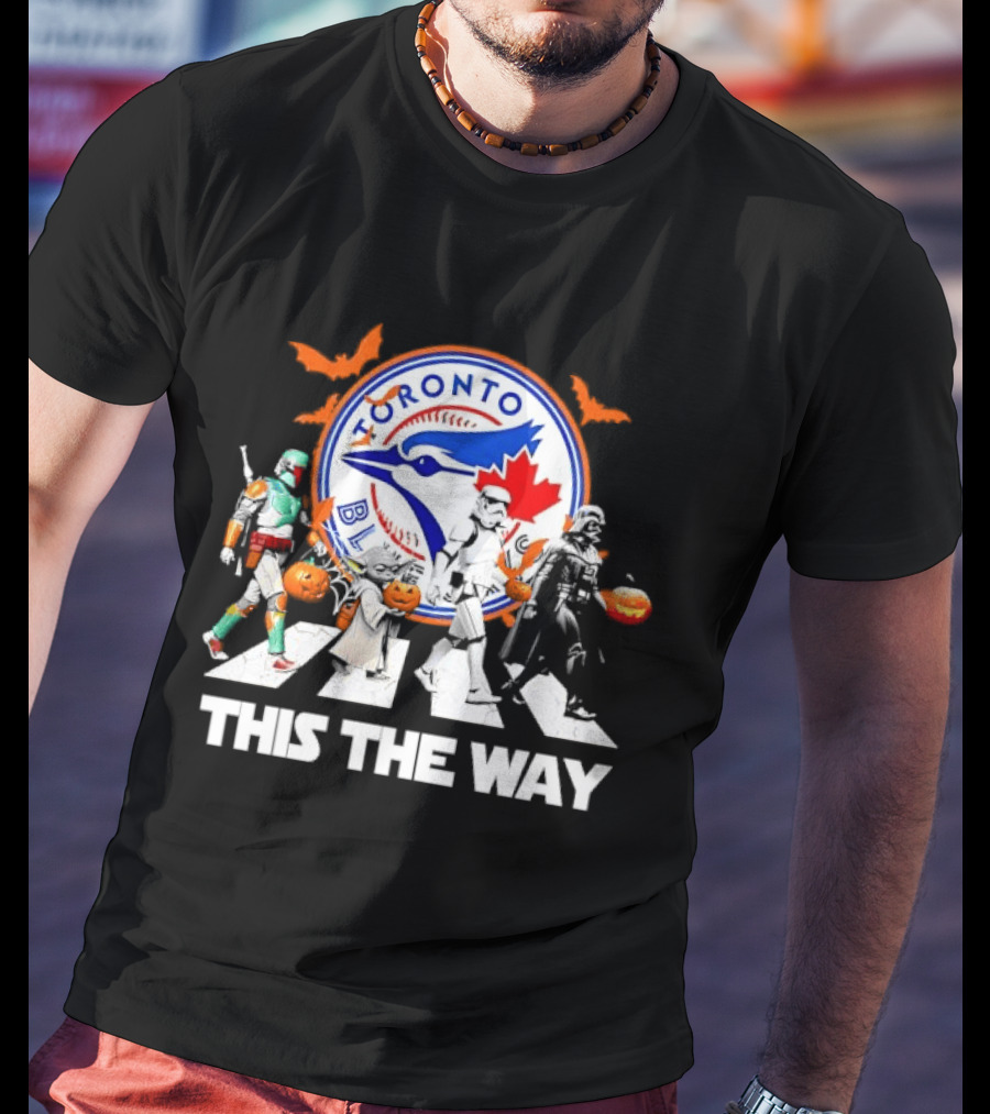Toronto Blue Jays Star Wars This The Way Halloween Pumpkin Parade T-Shirt