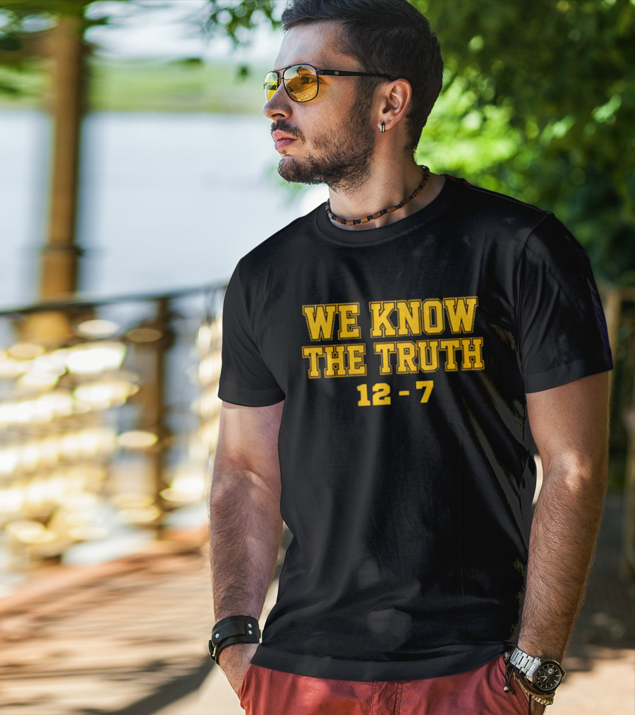 We Know The Truth 12 7 Bold Yellow Sports T-Shirt