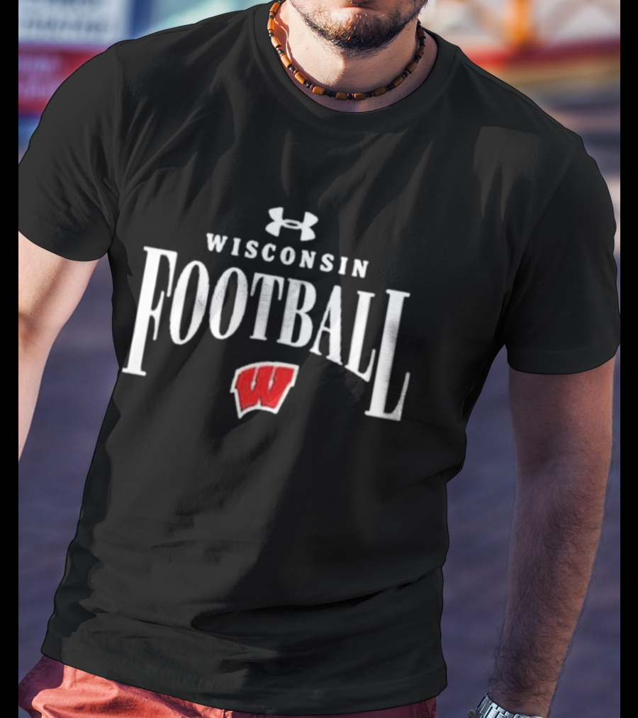 Wisconsin Badgers Football Jump Around 2026 Under Armour W T-Shirt