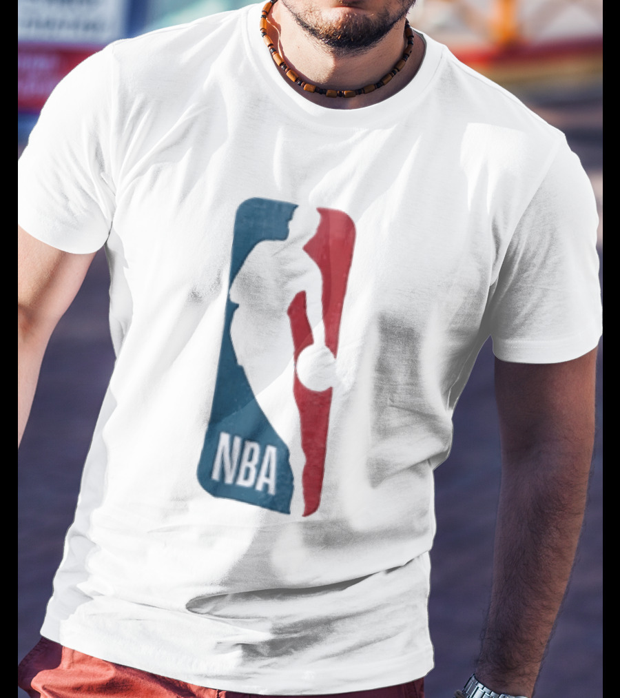 NBA National Basketball Association Blue Red Abstract T-Shirt