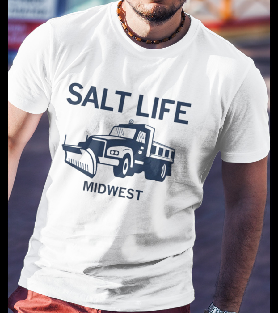 Salt Life Midwest Snow Plow Truck T-Shirt