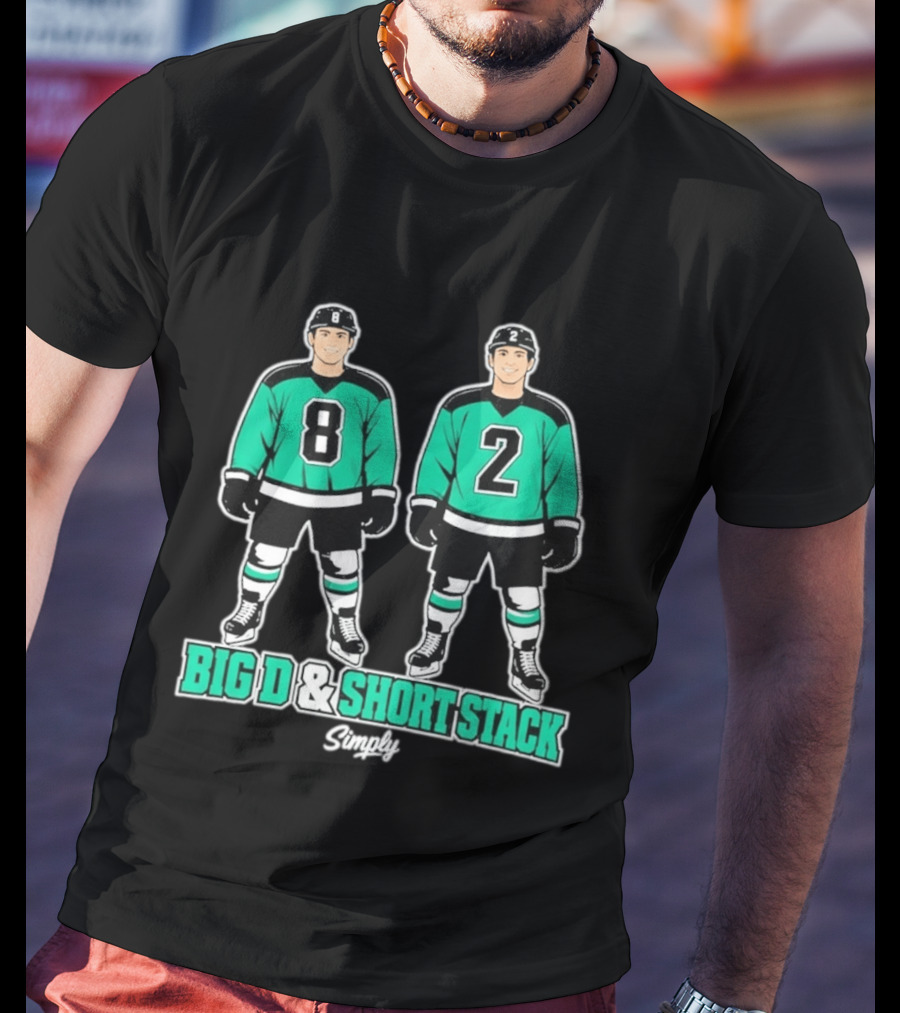 Bryan Woo Big D And Short Stack Hockey Players Number 8 And 2 Simply T-Shirt