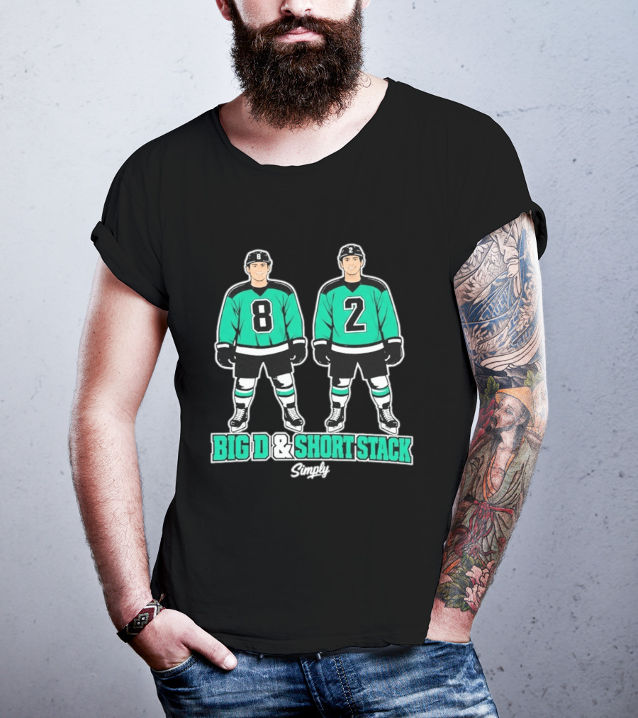 Bryan Woo Big D And Short Stack Hockey Players Number 8 And 2 Simply T-Shirt