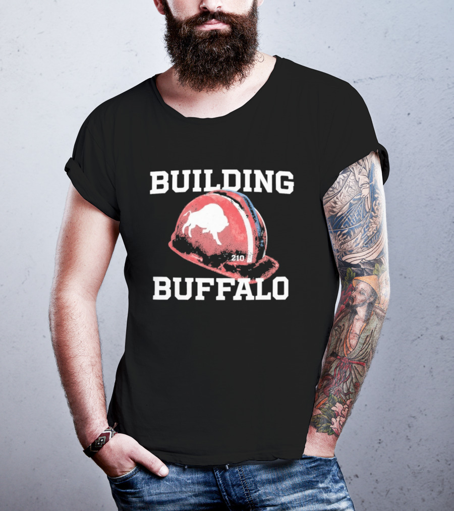 Building Buffalo Bills Hard Hat T-Shirt