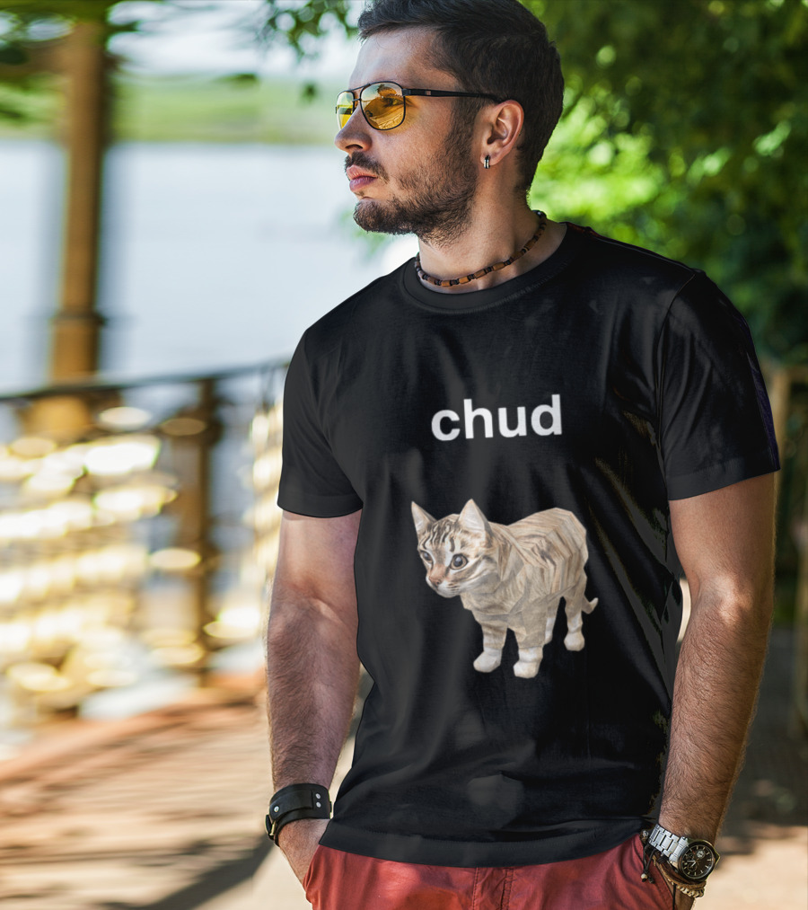 Chud Cat Meme Funny Internet Culture T-Shirt