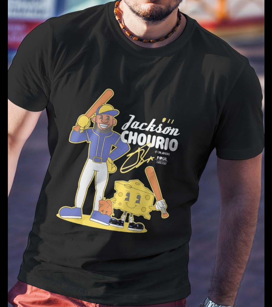 Jackson Chourio Milwaukee Brewers Player Cartoon Cheese T-Shirt
