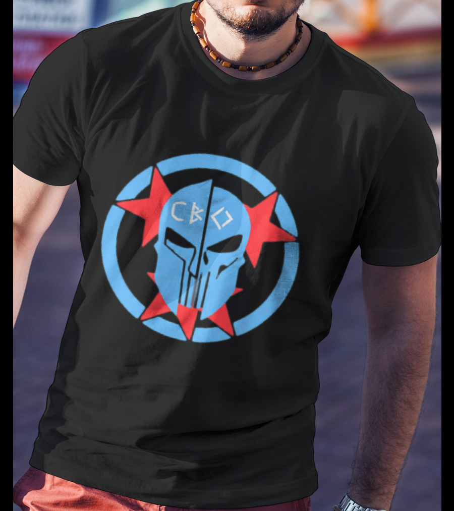 Jeffery Simmons CBO Skull Blue Red Star T-Shirt