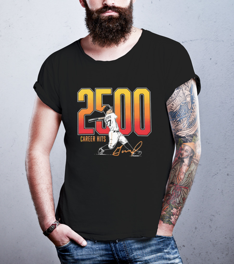 2500 Career Hits Houston Astros Baseball Jose Altuve Historic T-Shirt