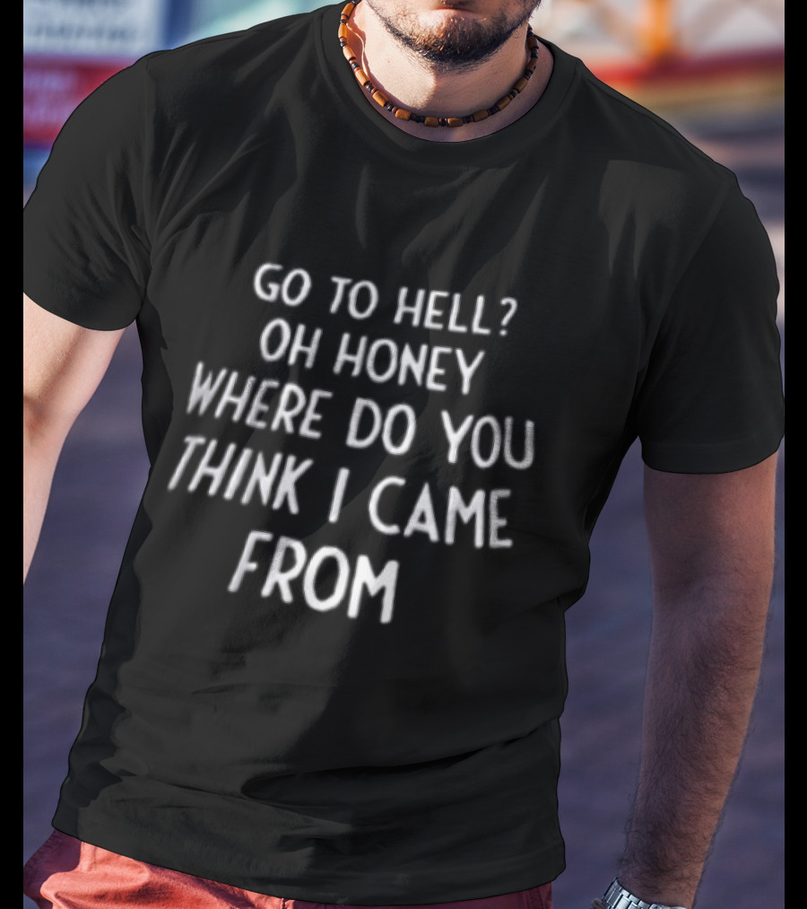 Go To Hell Oh Honey Where Do You Think I Came From Witty T-Shirt