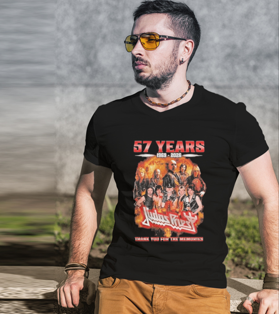 Judas Priest 57 Years 1969 2026 Thank You For The Memories T-Shirt