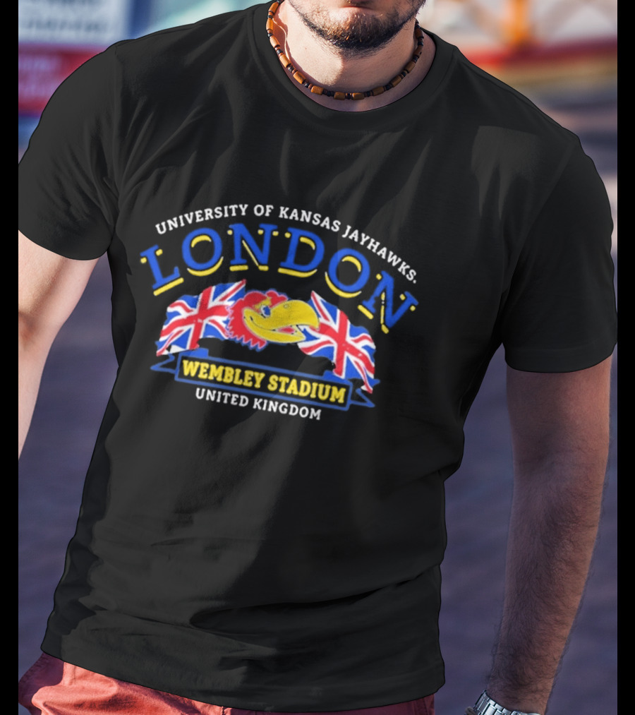University Of Kansas Jayhawks London Wembley Stadium United Kingdom T-Shirt