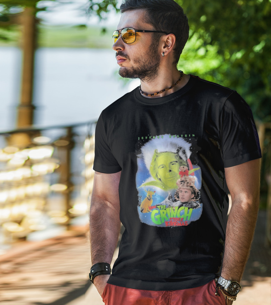 How The Grinch Stole Kirkmas Jeffrey Epstein T-Shirt