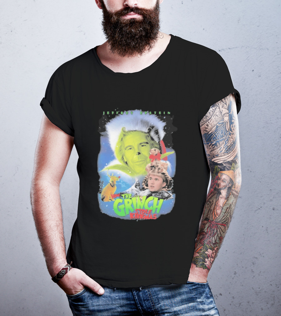 How The Grinch Stole Kirkmas Jeffrey Epstein T-Shirt