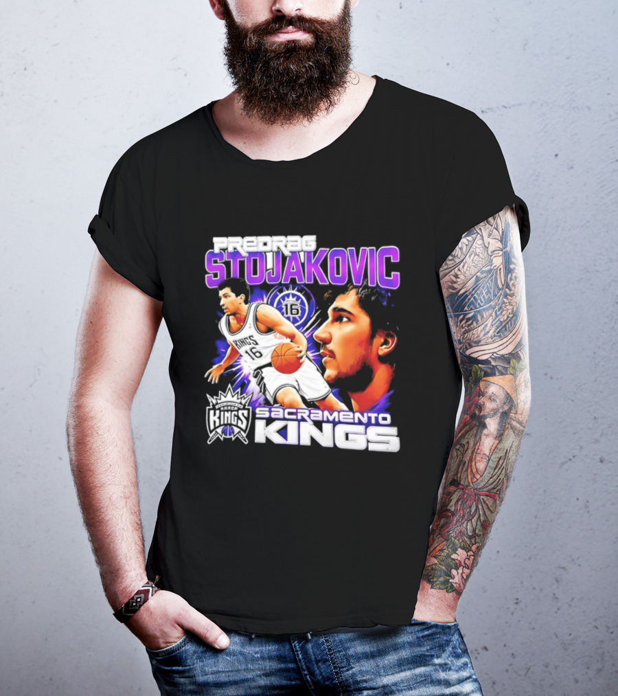 Stojakovic Sacramento Kings Basketball Legend Player NBA T-Shirt