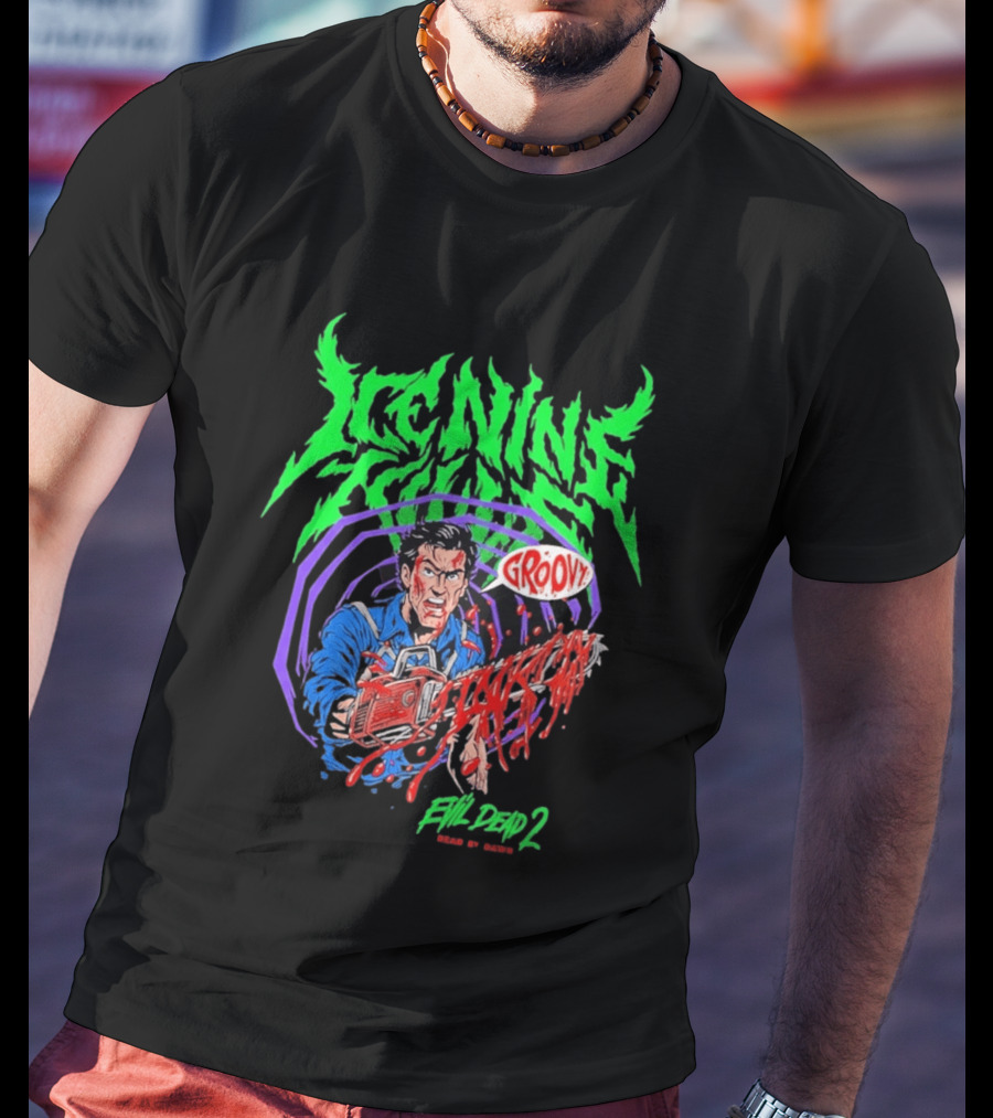 Ice Nine Kills Groovy Evil Dead 2 Blood Guts 2026 T-Shirt