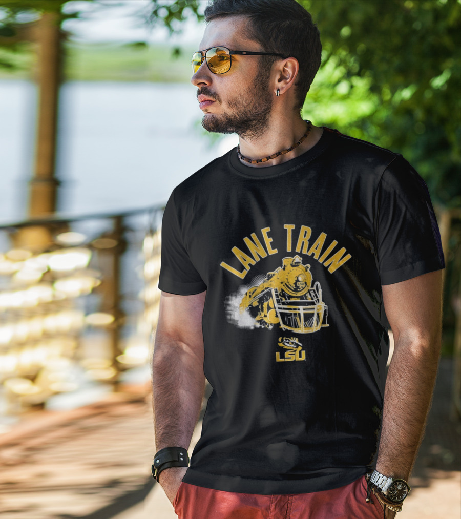 LSU Lane Train Football Helmet Lane Kiffin T-Shirt