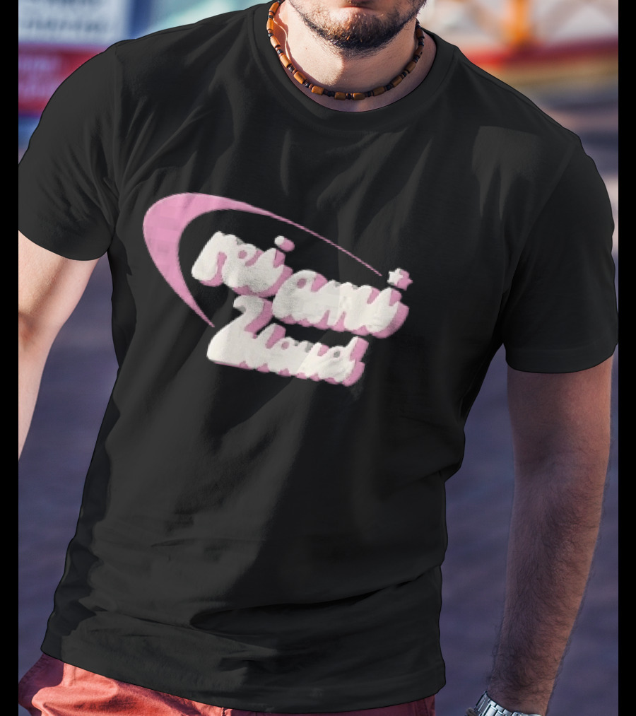 Rei Ami To Loud Pink Orbit Ring Star 3D Logo Playful T-Shirt