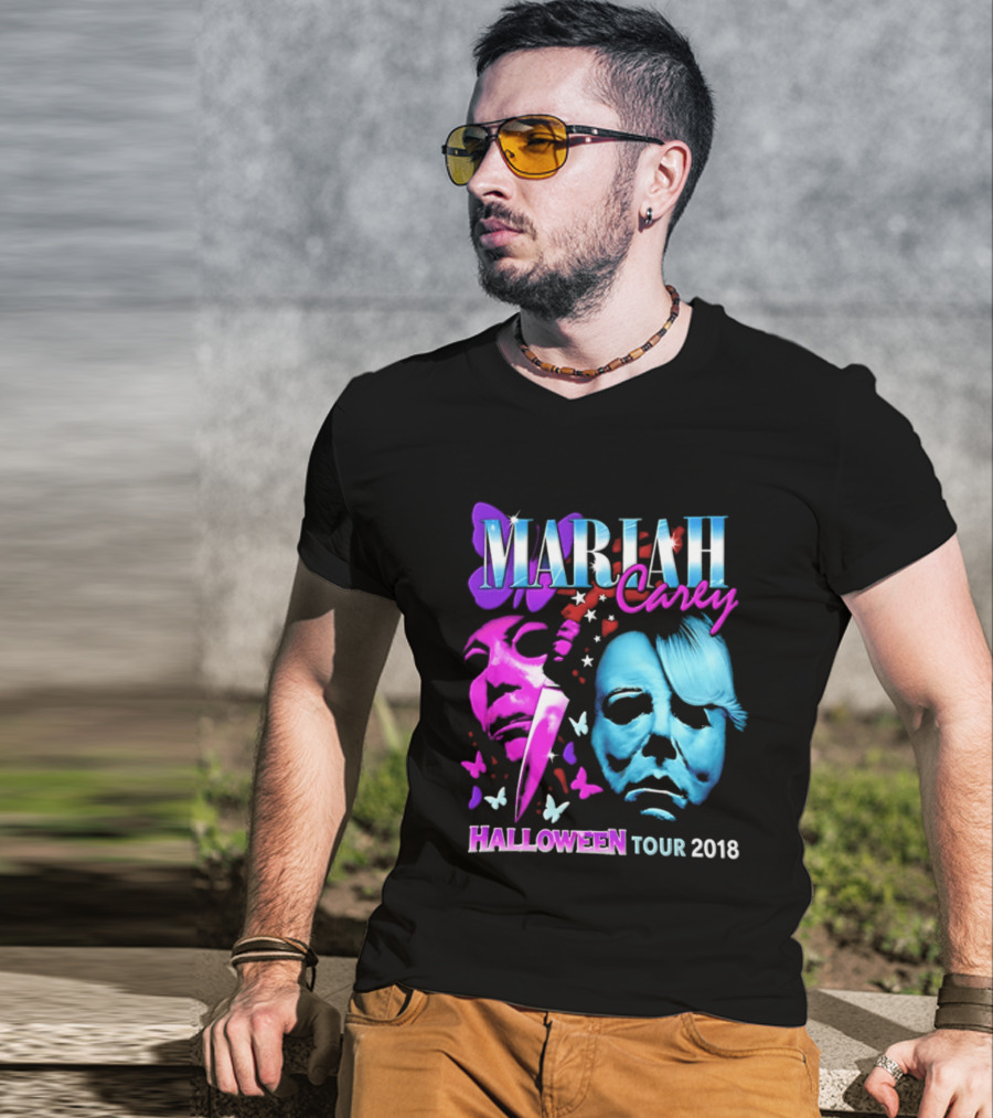 Mariah Carey Halloween Tour 2018 Pop Music Butterfly Mask Knife T-Shirt