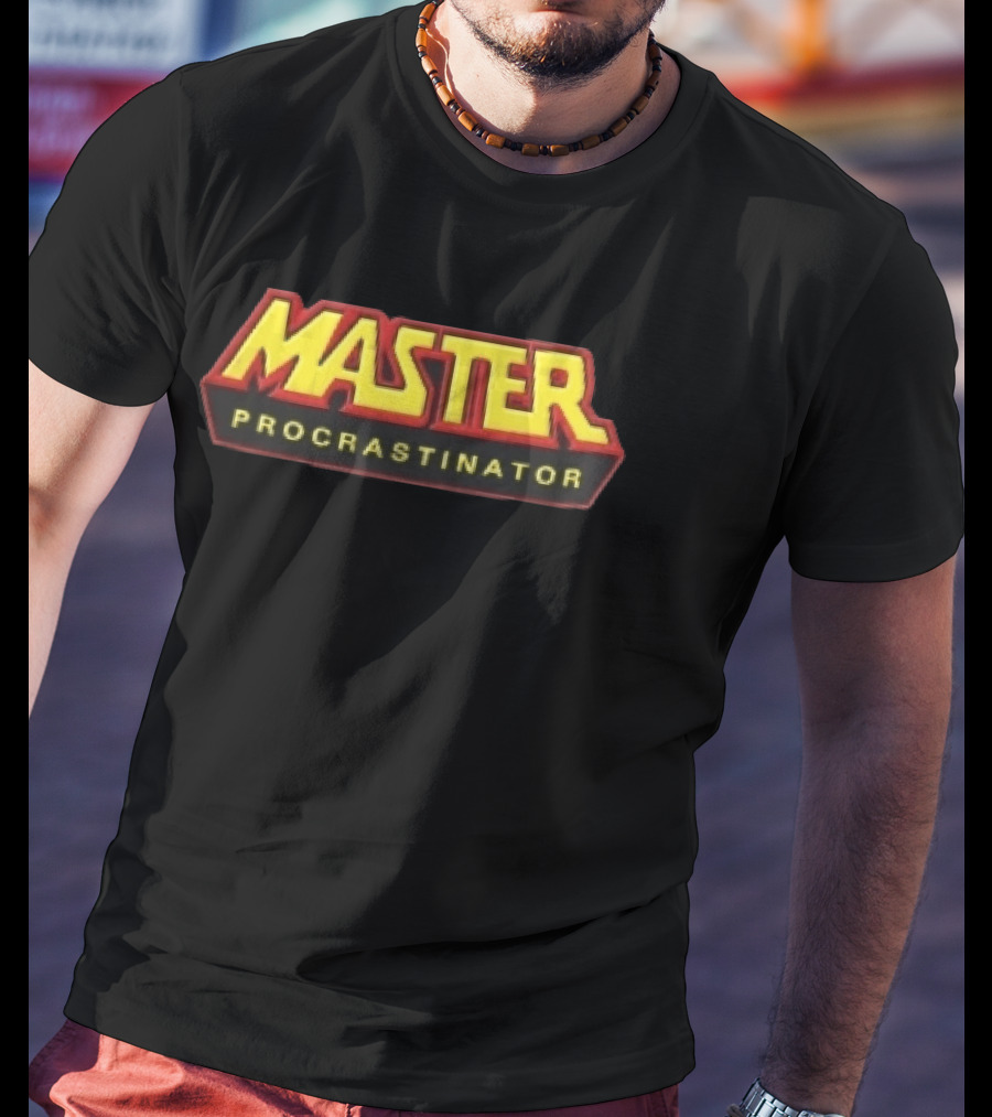 Master Procrastinator Red Yellow Retro Comic T-Shirt