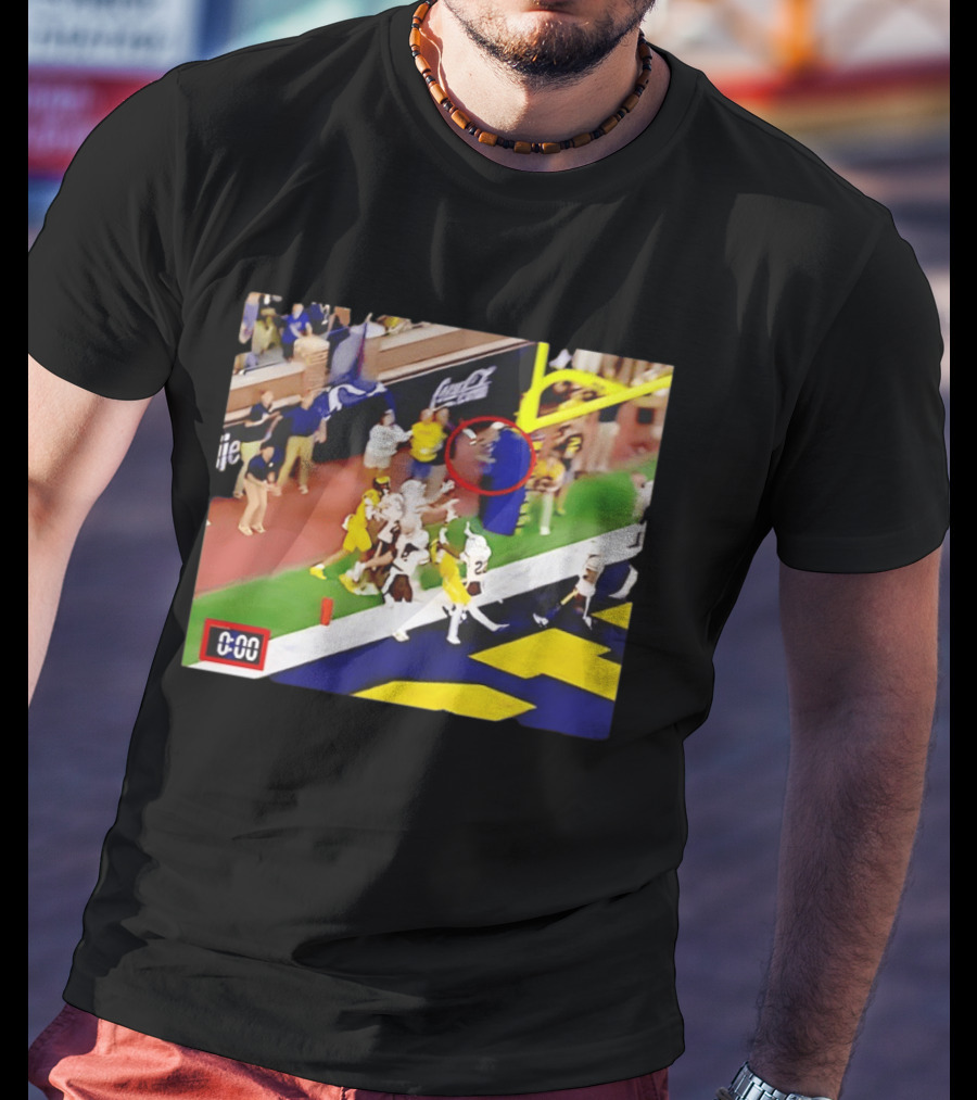 Michigan Vs WSU Match Ending Moment With 0 00 Seconds On T-Shirt