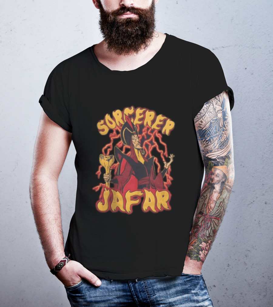 Sorcerer Jafar Aladdin Villain Magic Staff Power T-Shirt